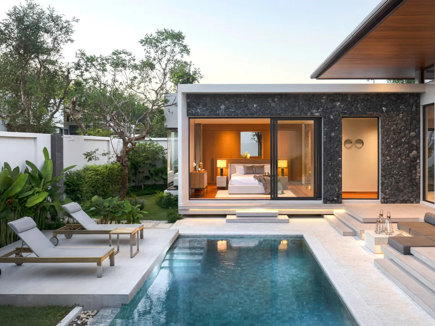 Private pool and terrace area at Botanica Four Seasons villa, Laya