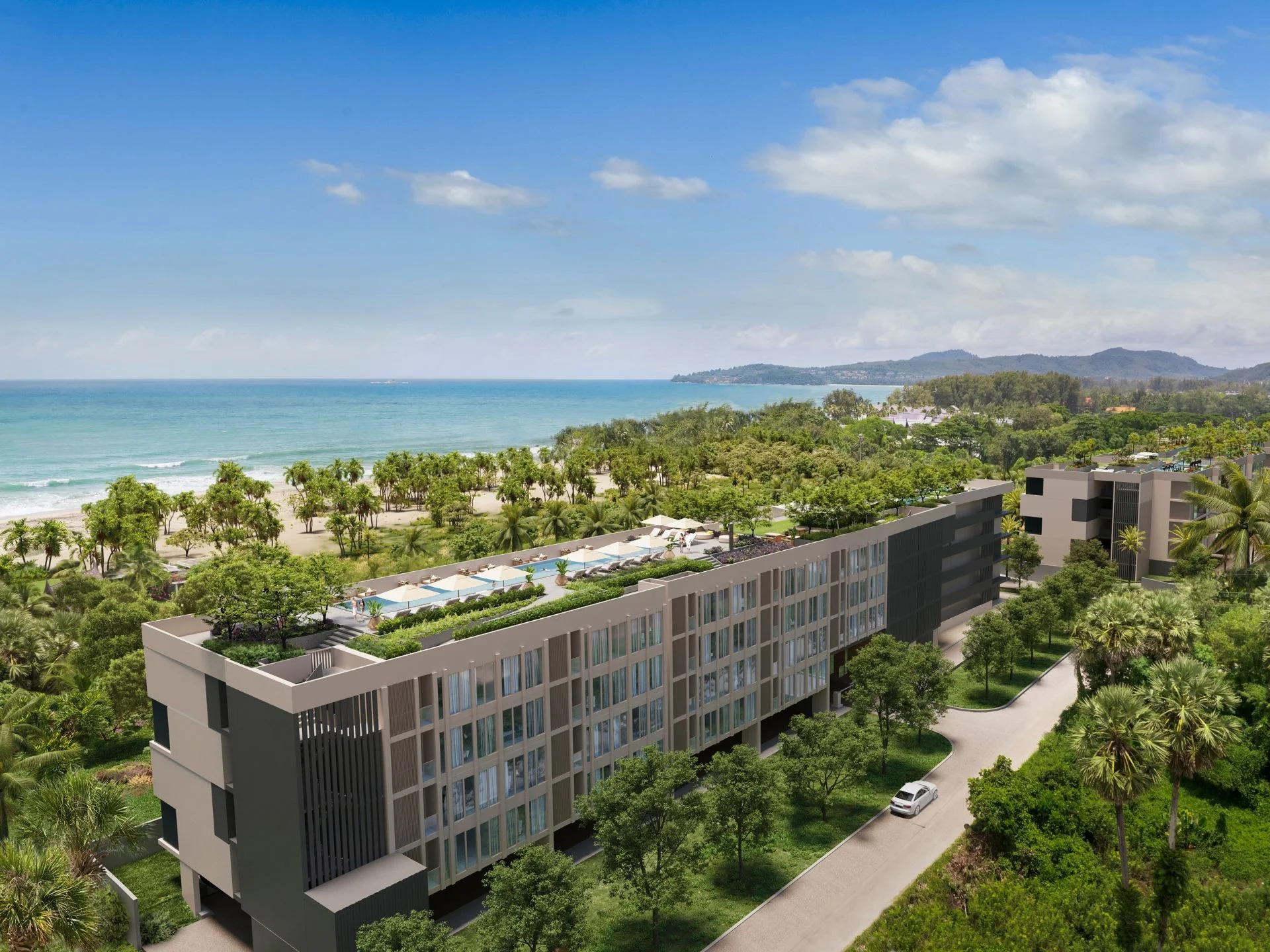 Architecture of Laguna Beach Residences Seashore with sea view, Bang Tao