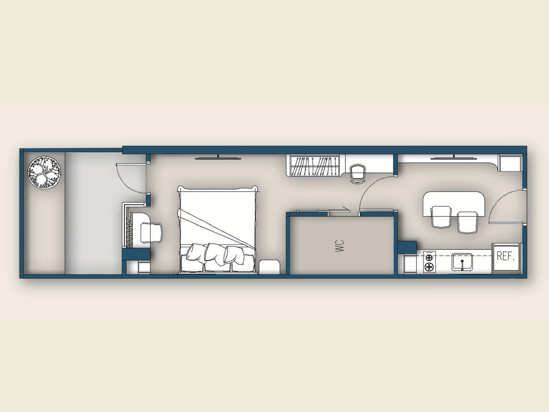 Unit Plan 1 bedroom 35 sqm Niranda Seaview Patong