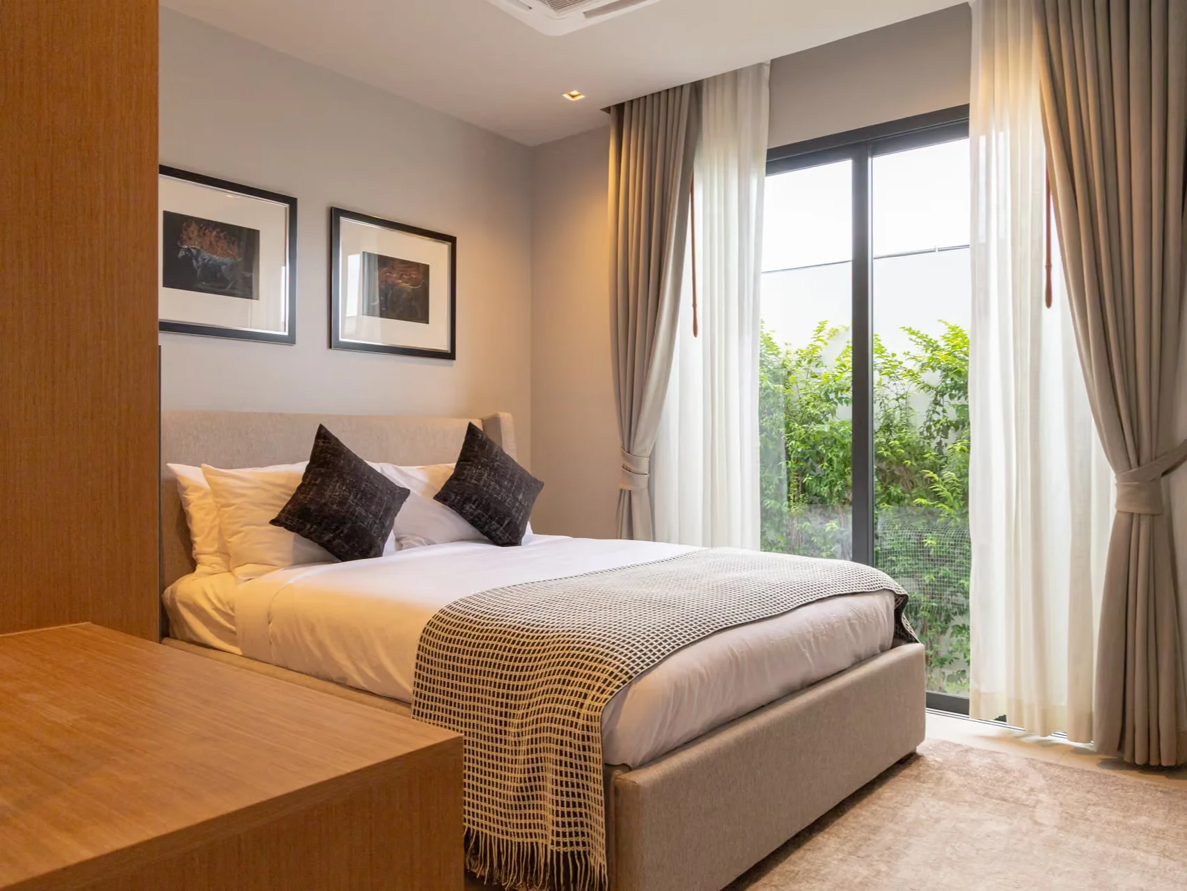 Four bedrooms, five bathrooms
