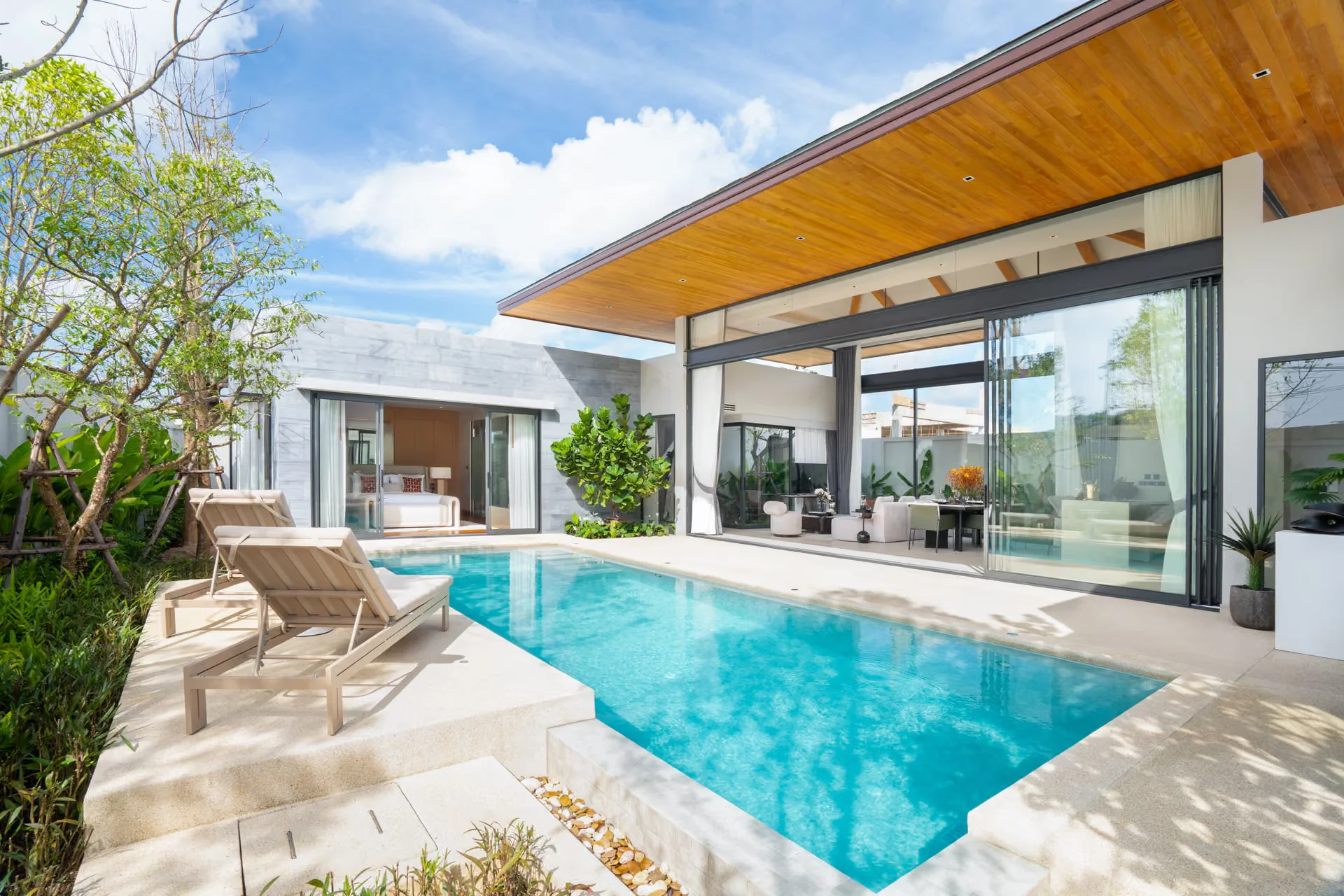 Private swimming pool and terrace