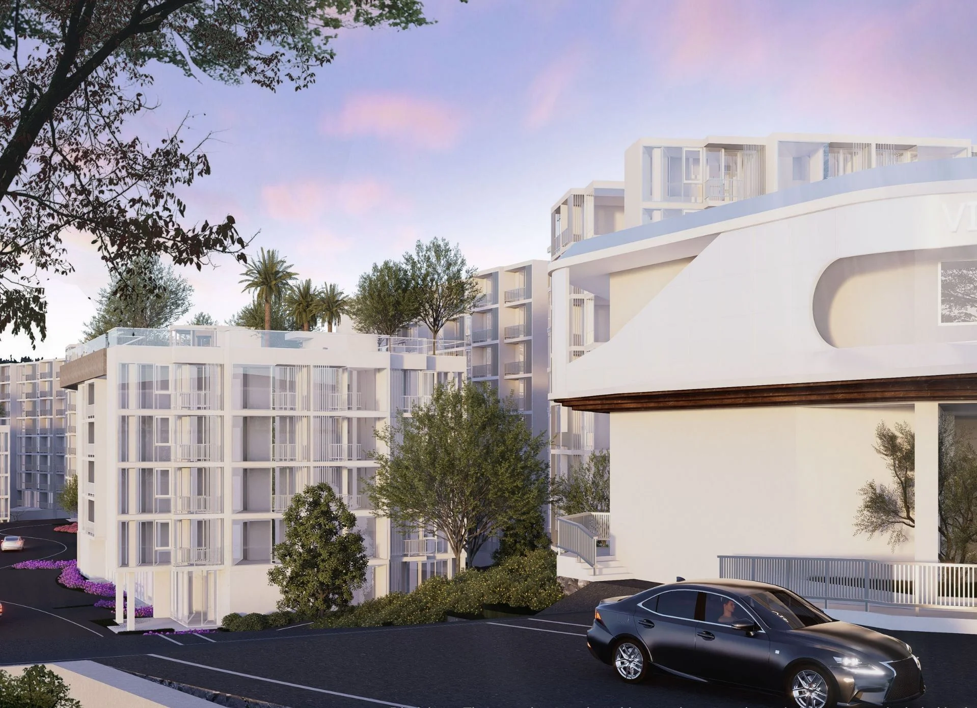 Architektur der Vip Space Odyssey Residenz mit angelegtem Innenhof, Rawai
