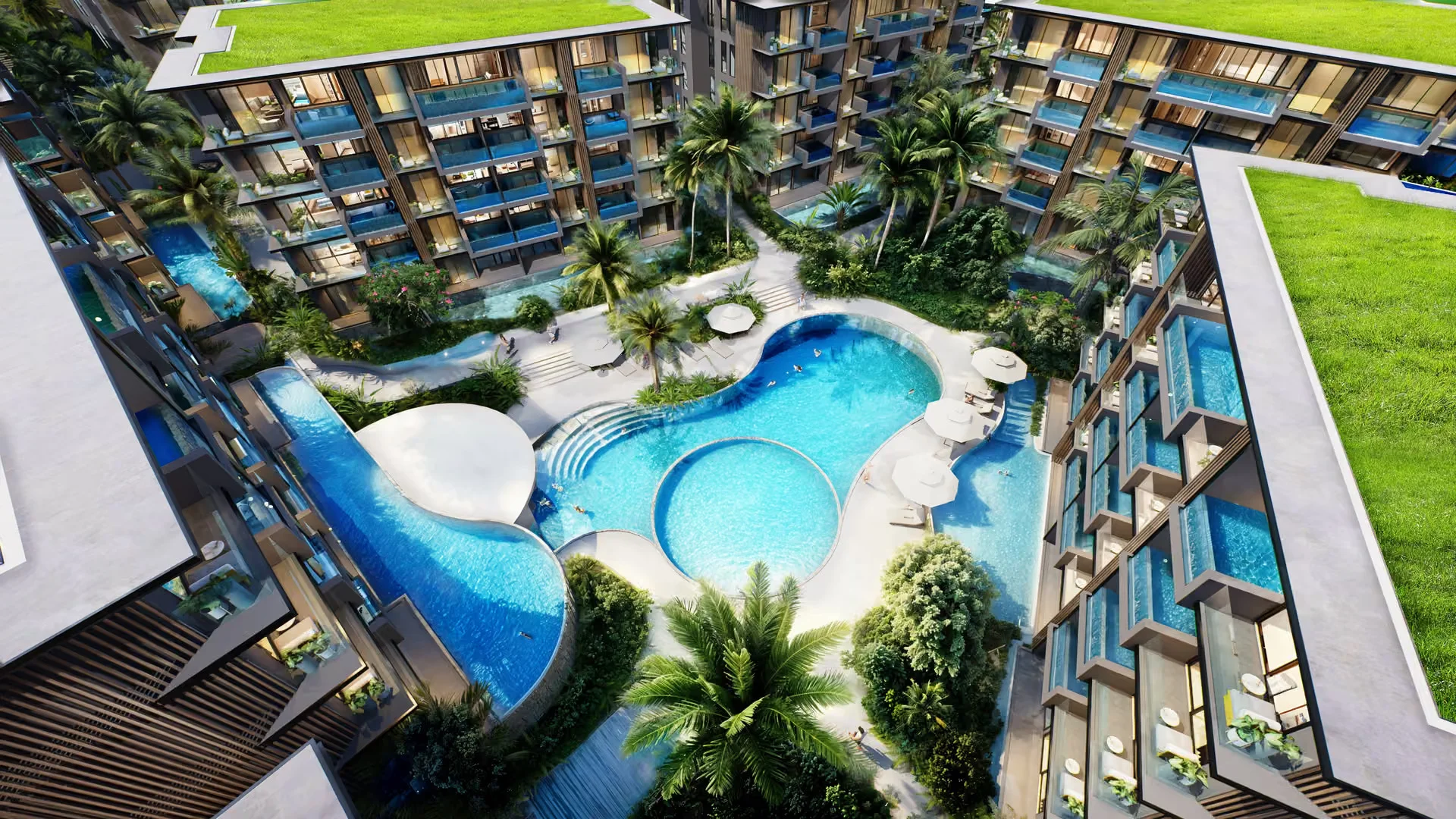 Spacious balcony