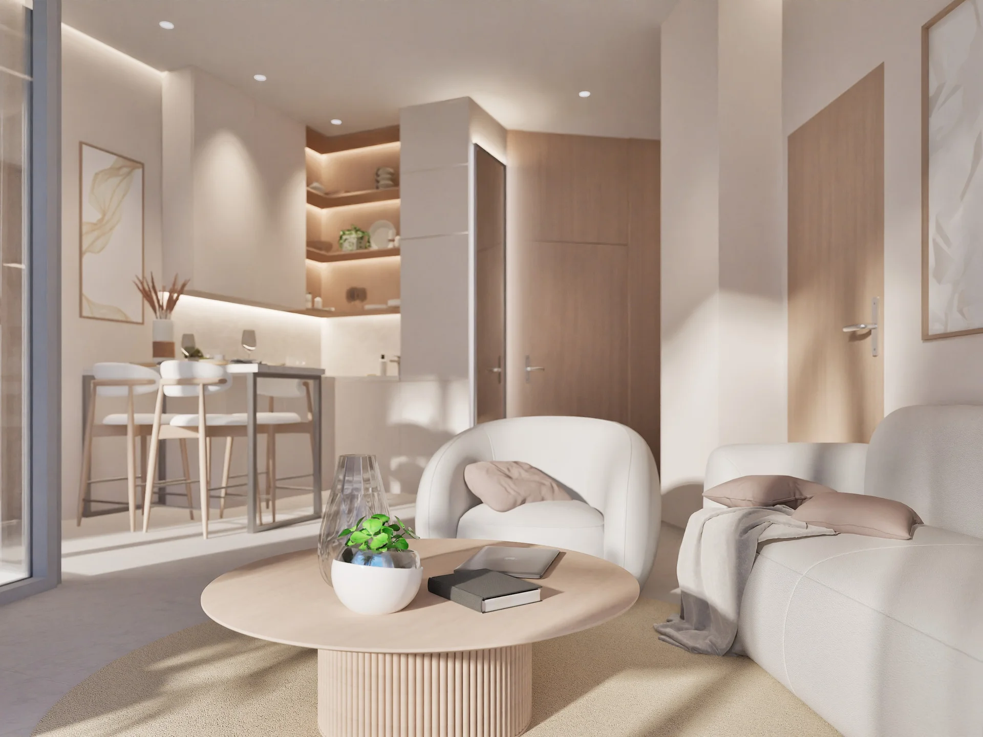 Living room interior in a 2-bedroom apartment at Millennium, Bang Tao