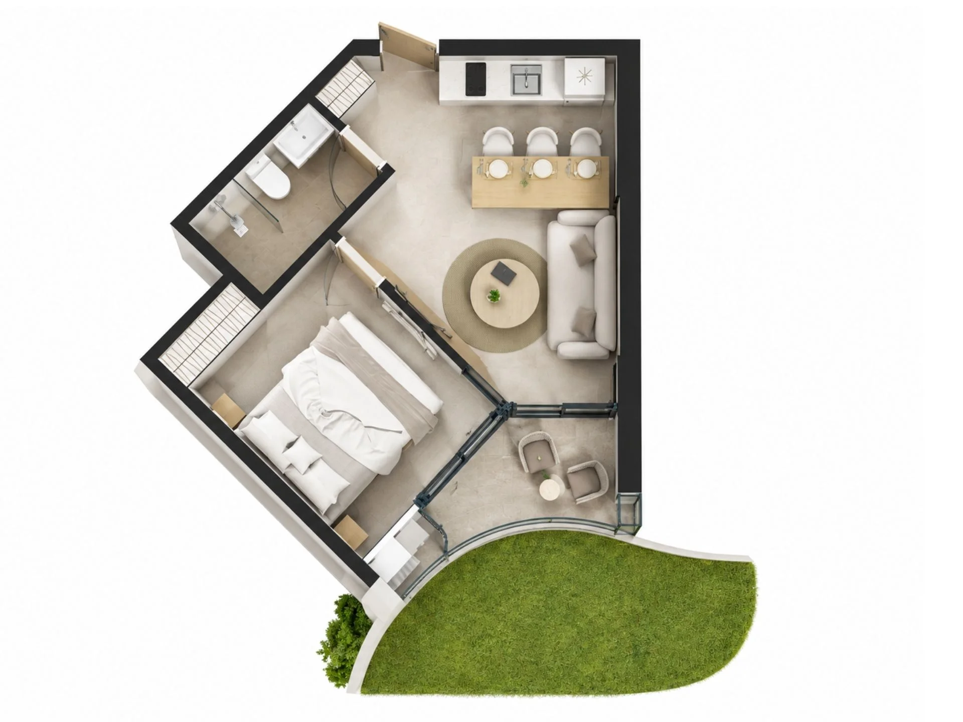 Unit Plan 1 Bedroom 35 sqm Millennium