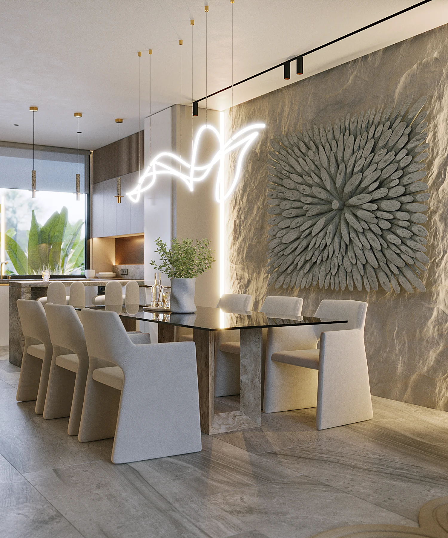 Essbereich im Innenraum eines Duplex mit 1 Schlafzimmer im Layan Green Park Phase 2, Layan, Thailand