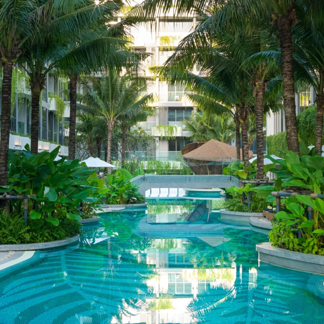 Layan Green Park Phase 1 swimming pool area, Thailand