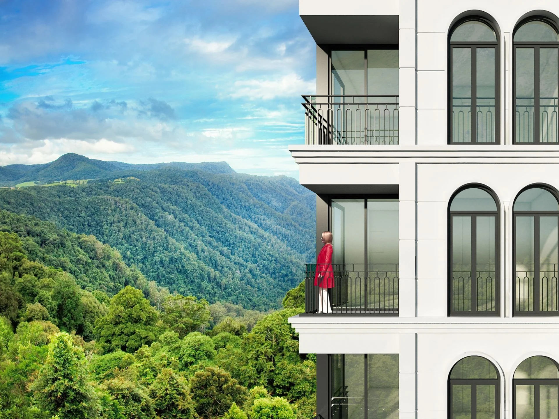 Spacious balcony