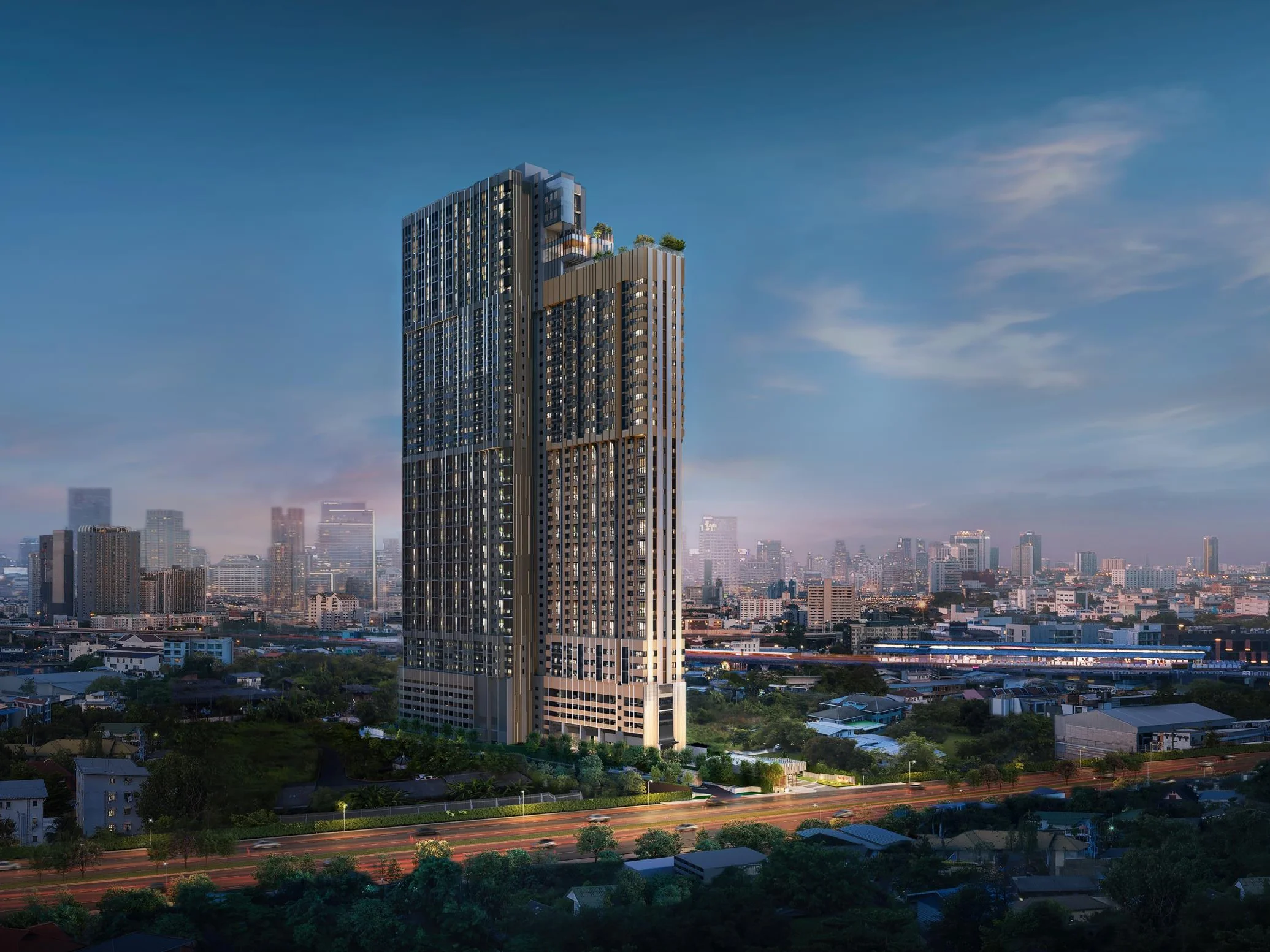 Architecture of XELF by Sansiri residence, Klongtoey, Thailand