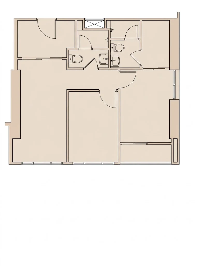 Unit Plan 1 bedroom 54 sqm Xelf by Sansiri