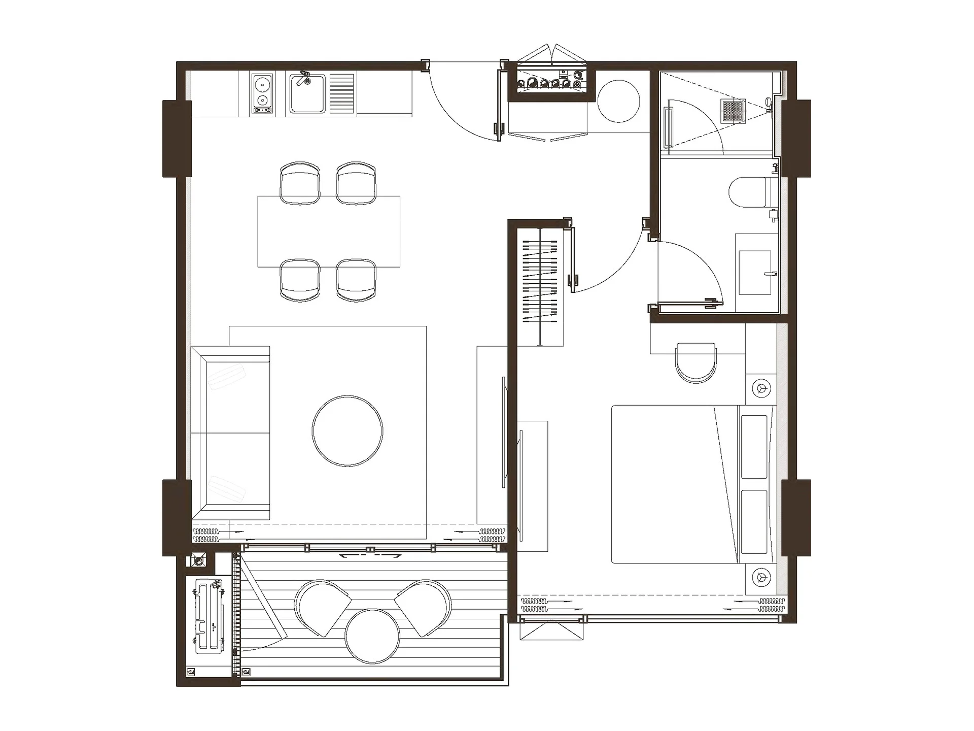 Unit Plan 1 bedroom Purita Phuket Bangtao