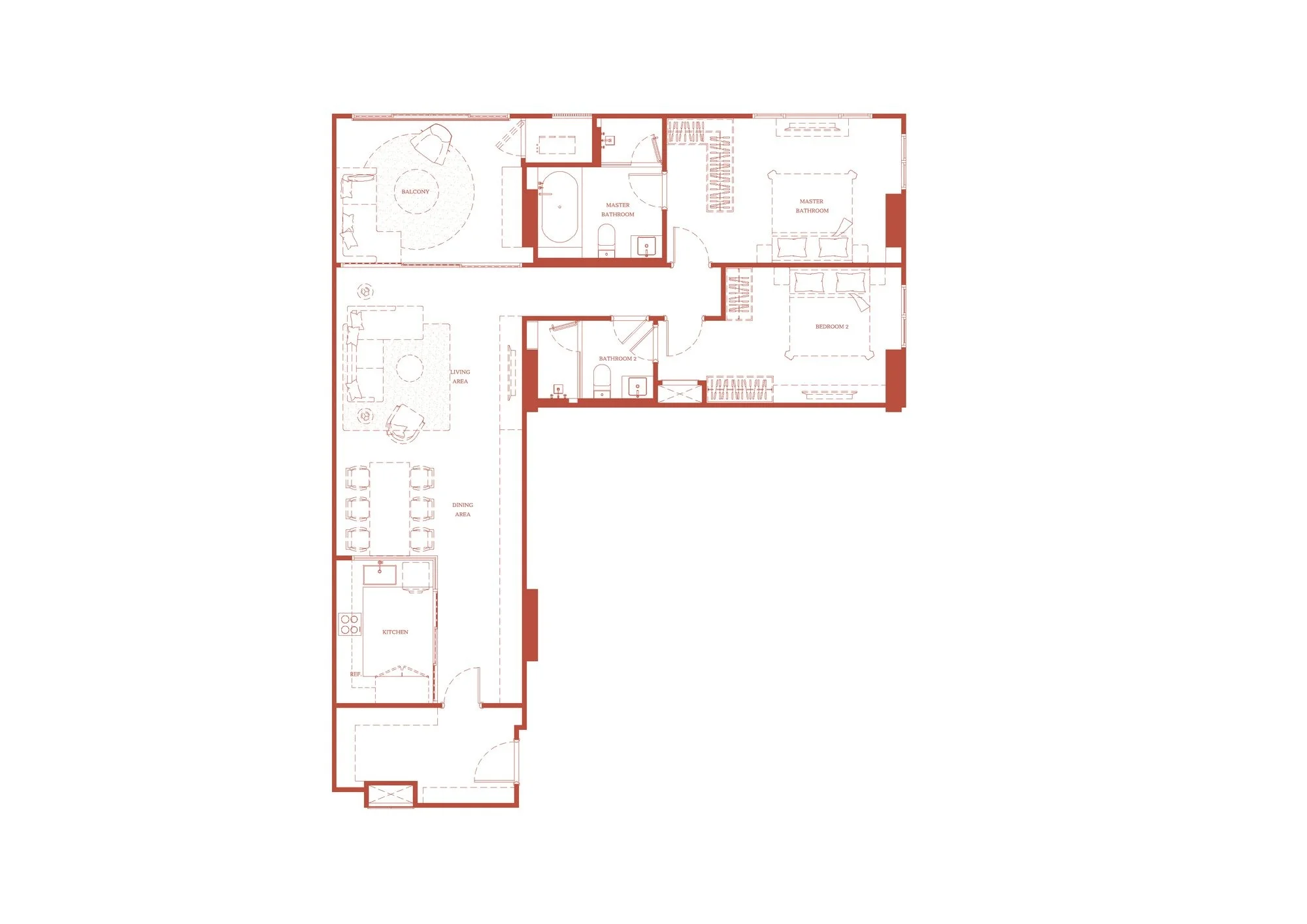 Unit Plan 2 bedrooms  119 sqm Via Ari by Sansiri