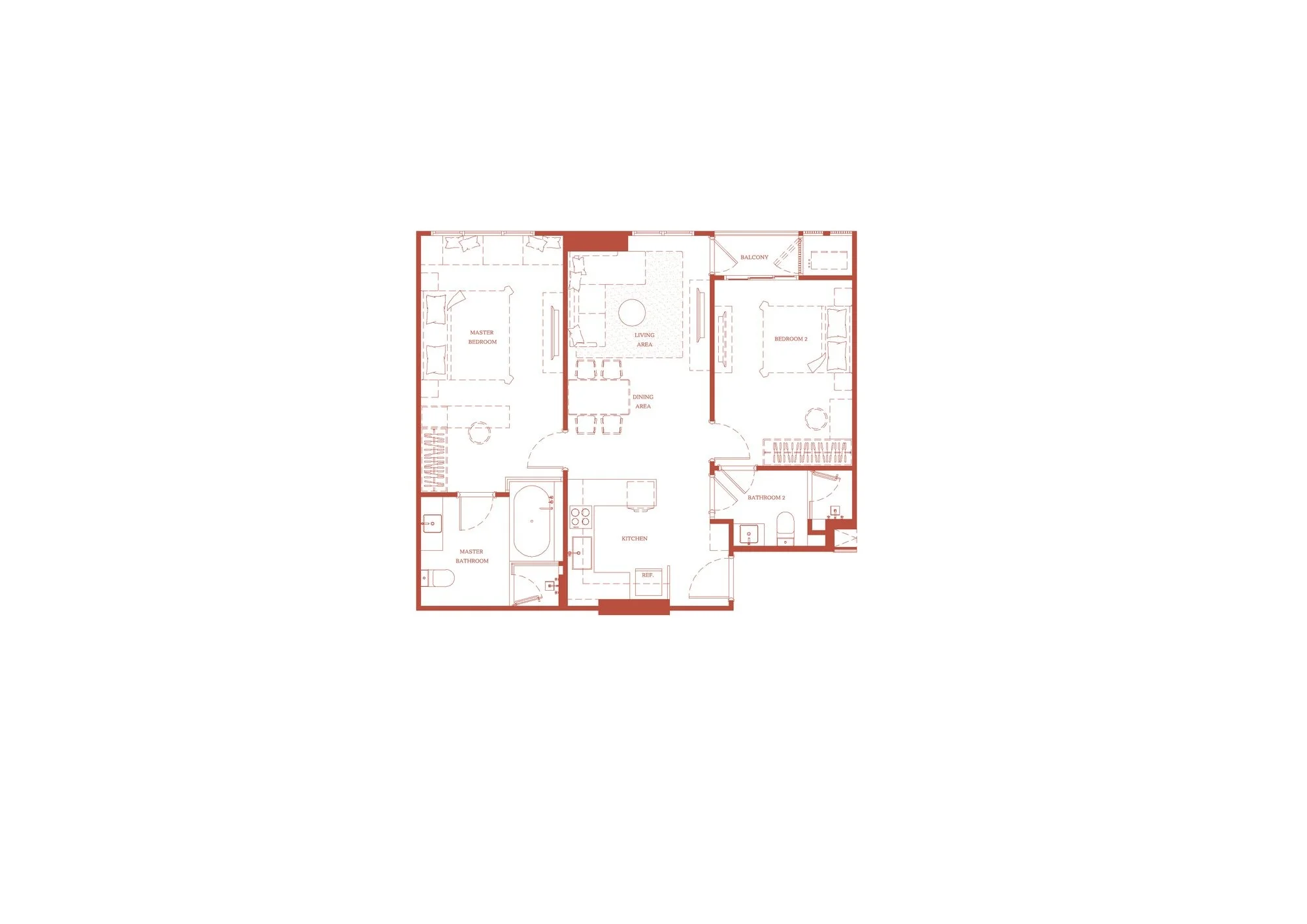 Unit Plan 2 bedrooms  79 sqm Via Ari by Sansiri