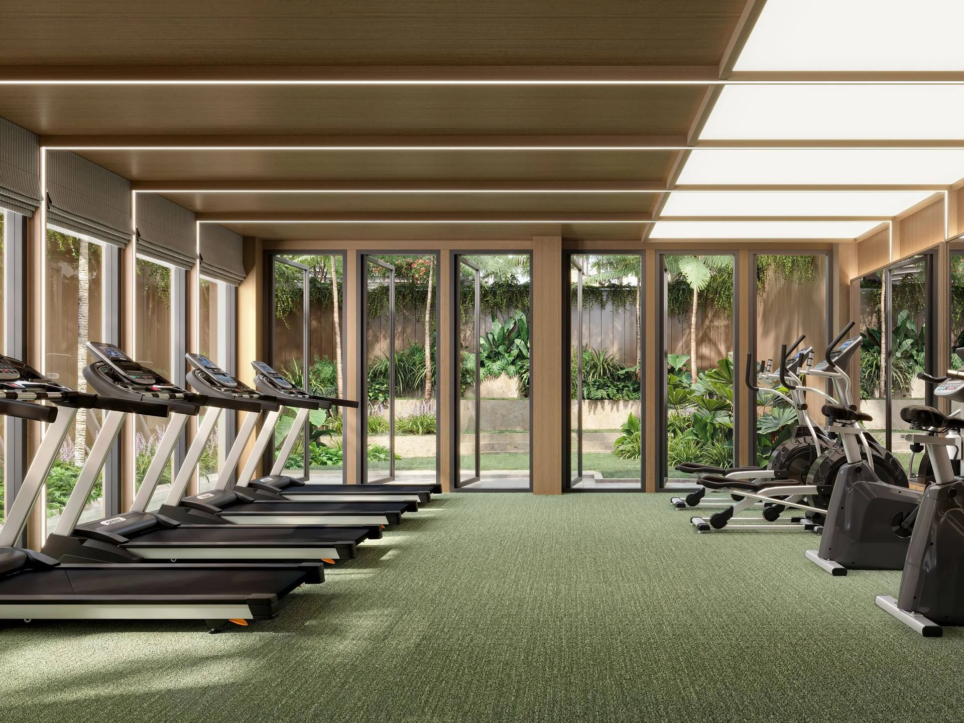 Fitness center with treadmills and exercise bikes at The Astra Samui, Thailand, view 5