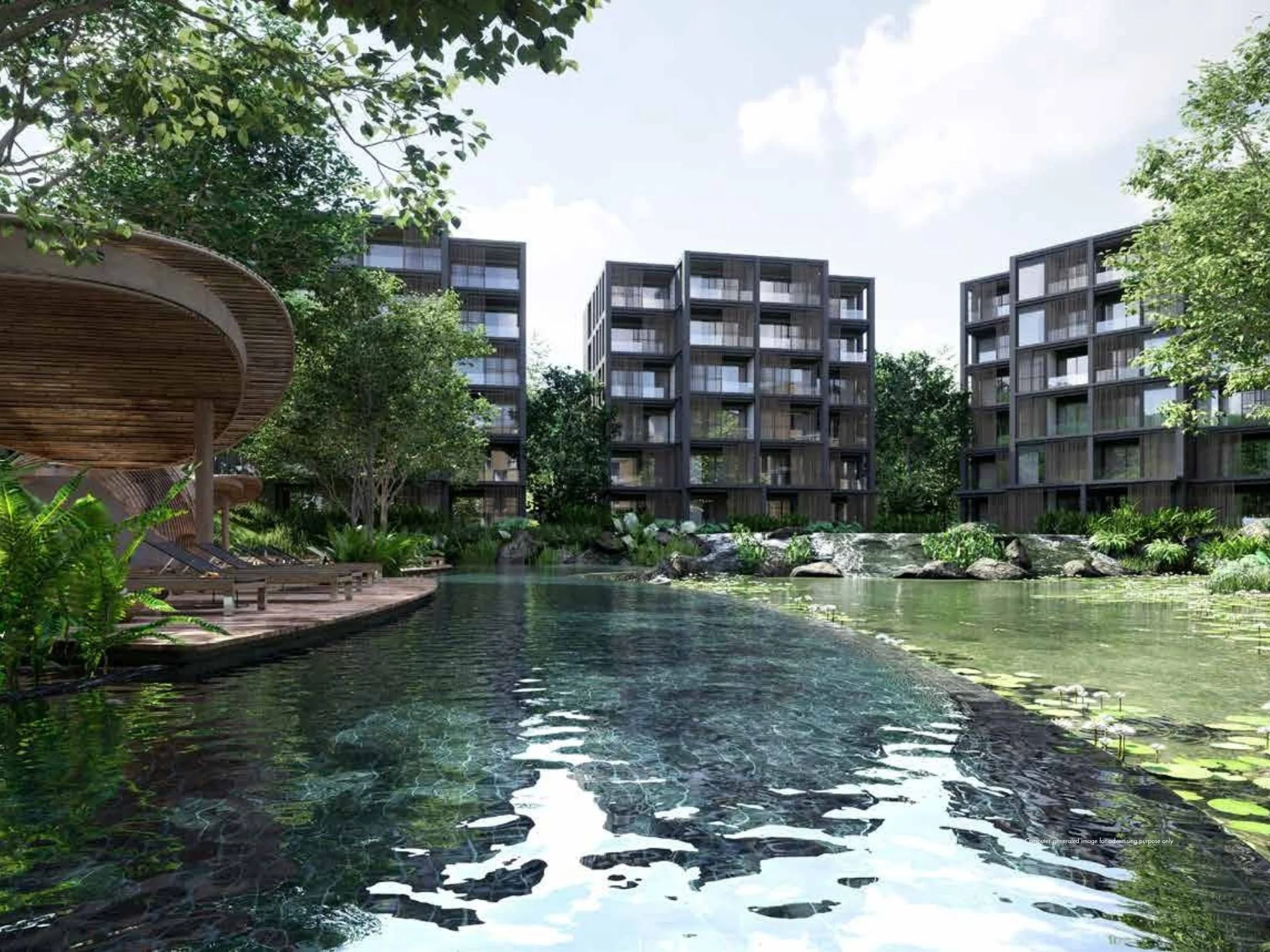 Three apartments per floor