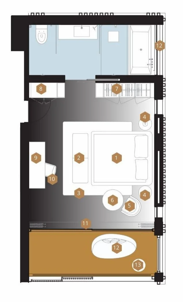 studio 47 sqm unit plan
