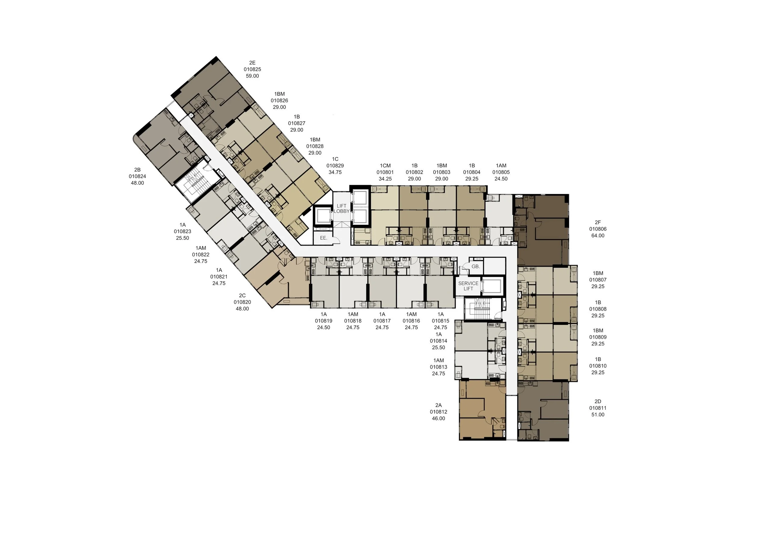  Master plan 8th floor, FLO by Sansiri