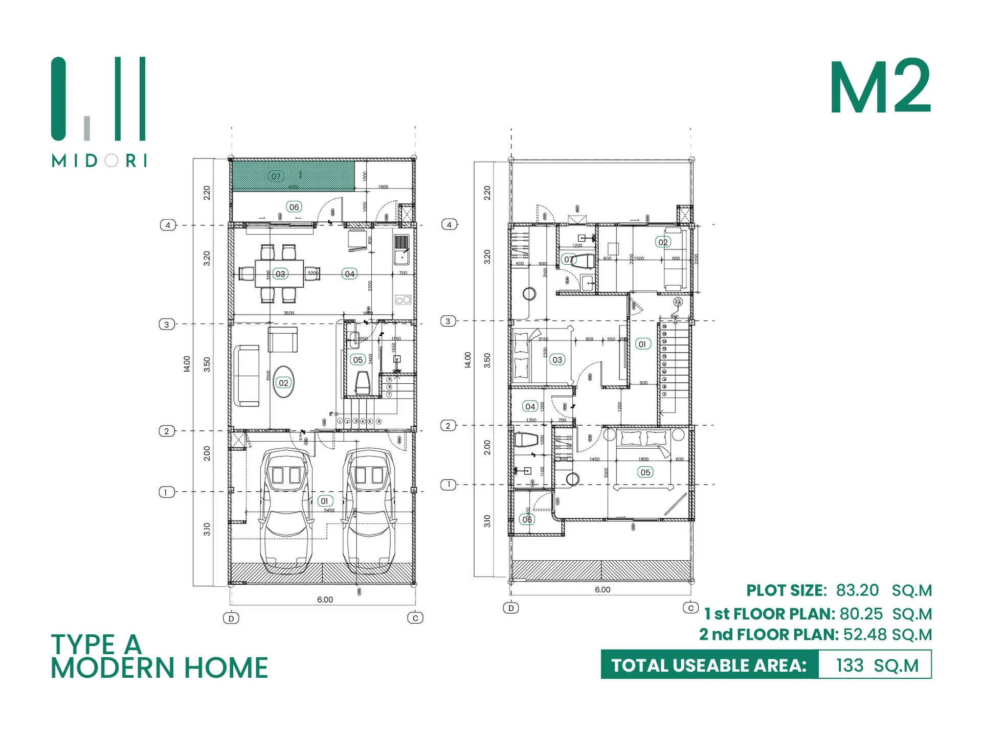Unit Plan 3 bedroom Phuket Midori