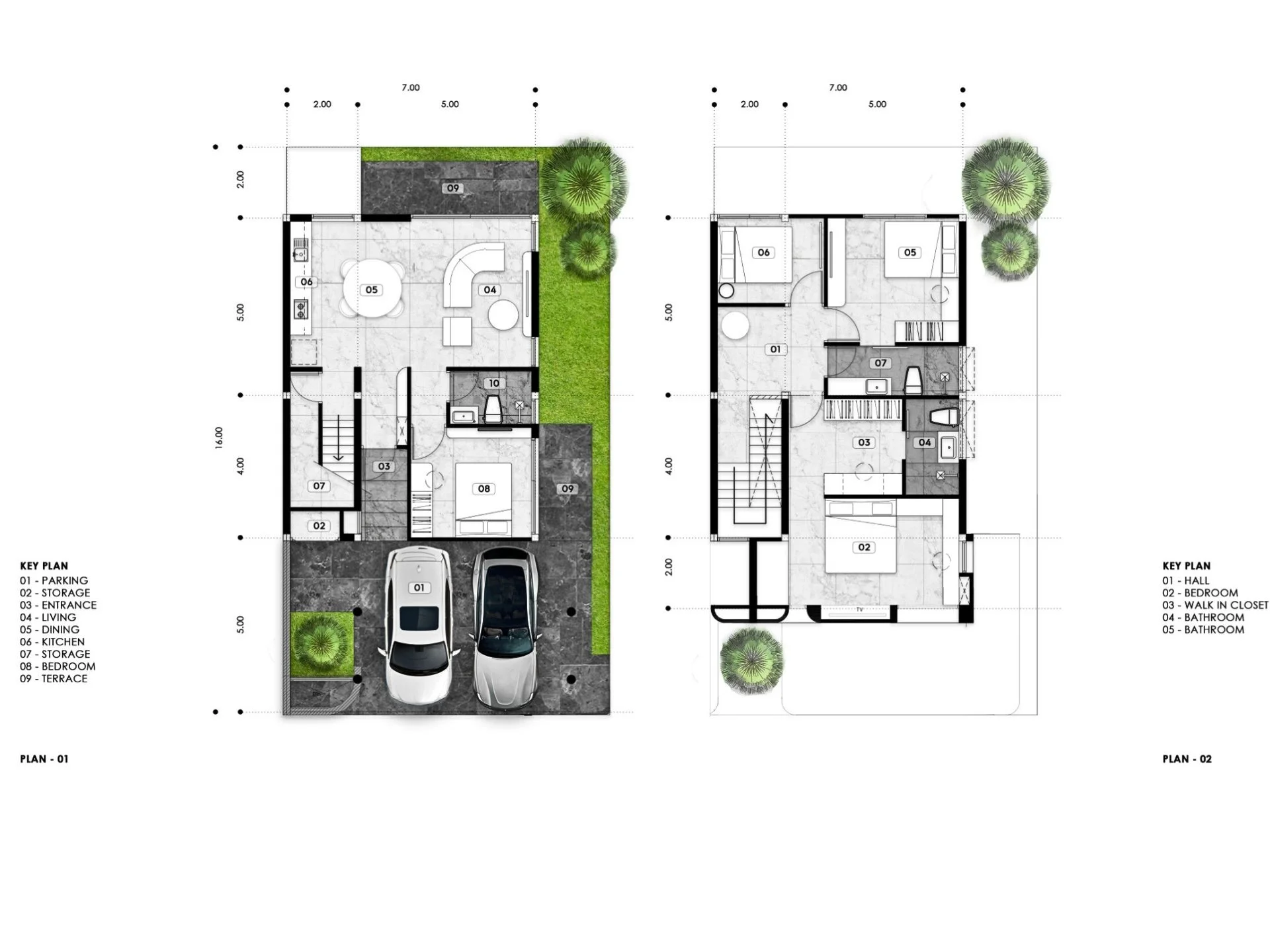 Unit plan Villa 4 bedrooms Midori Phuket